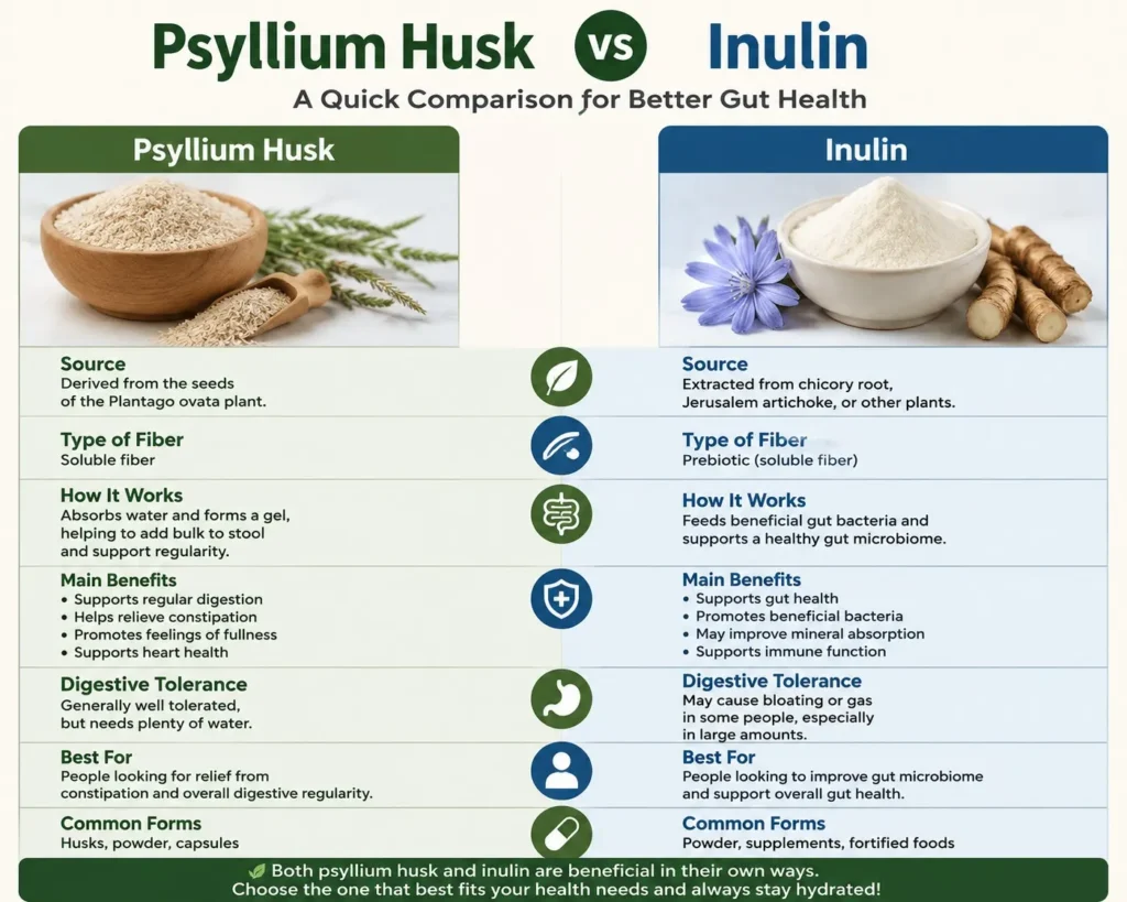 Psyllium Husk vs Inulin