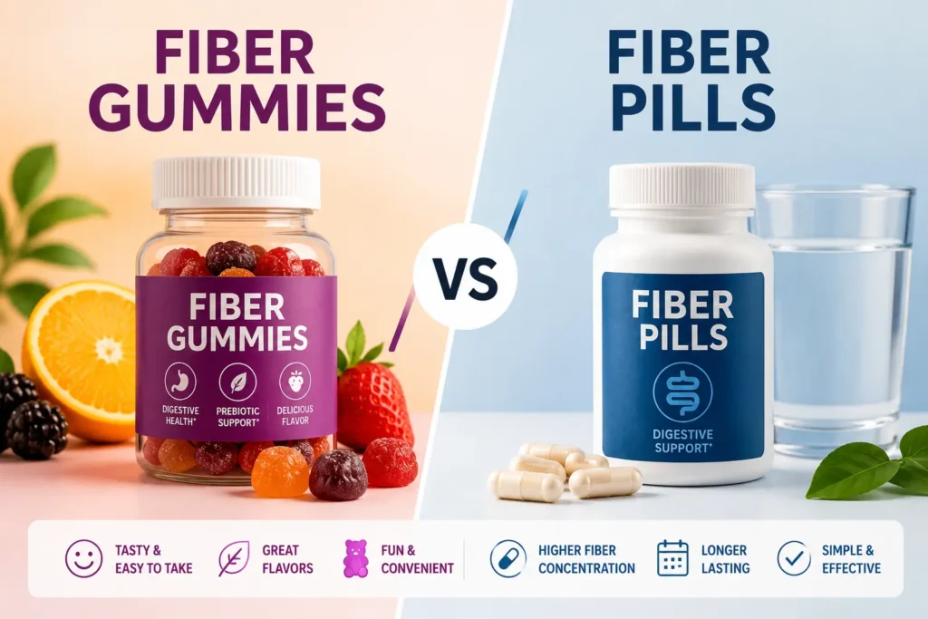 Fiber Gummies vs Fiber Pills